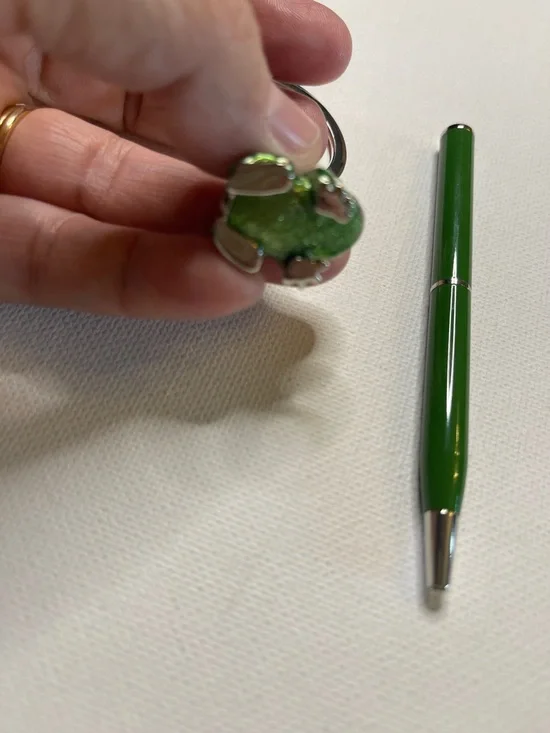 Coach Green Frog Keychain Charm and Green Coach Pen Set - Picture 5 of 8